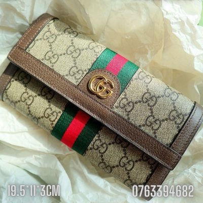 Vi nu Gucci dang dai mau nau tag logo xanh do VNGC14 8