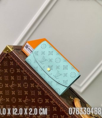 Vi nu Louis Vuitton Monogram mau xanh dang dai TNLV11 9