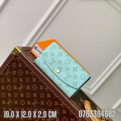 Vi nu Louis Vuitton Monogram mau xanh dang dai TNLV11 9