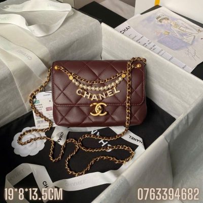 Tui xach Chanel mini co Charm mau do TNCN61 2