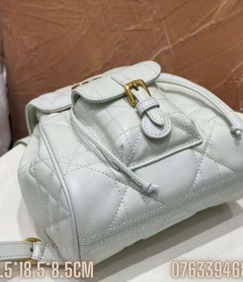 Balo Dior Caro Small mau trang BLD08 2