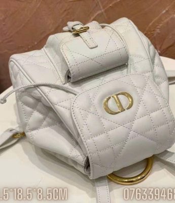 Balo Dior Caro Small mau trang BLD08 3