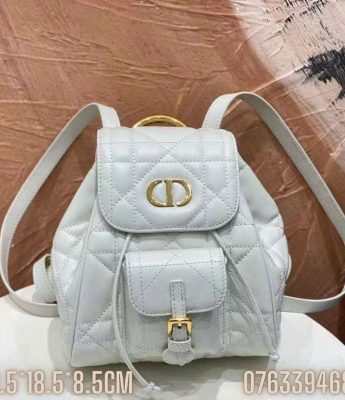 Balo Dior Caro Small mau trang BLD08