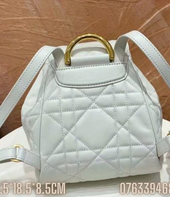 Balo Dior Caro Small mau trang BLD08 4