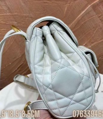 Balo Dior Caro Small mau trang BLD08 5