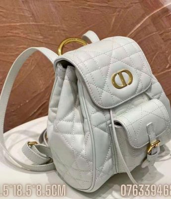 Balo Dior Caro Small mau trang BLD08 6